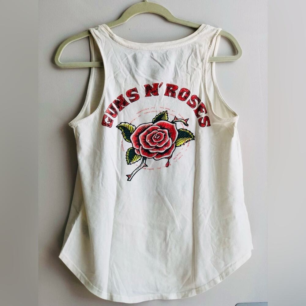 Lucky Brand Guns N’ Roses Graphic Rose Band Casual White Tank Women’s Size S - Picture 5 of 6